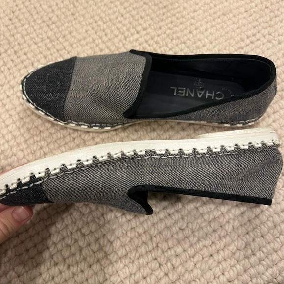 Chanel Navy Fabric Mocassin Loafer - Picture 7 of 9